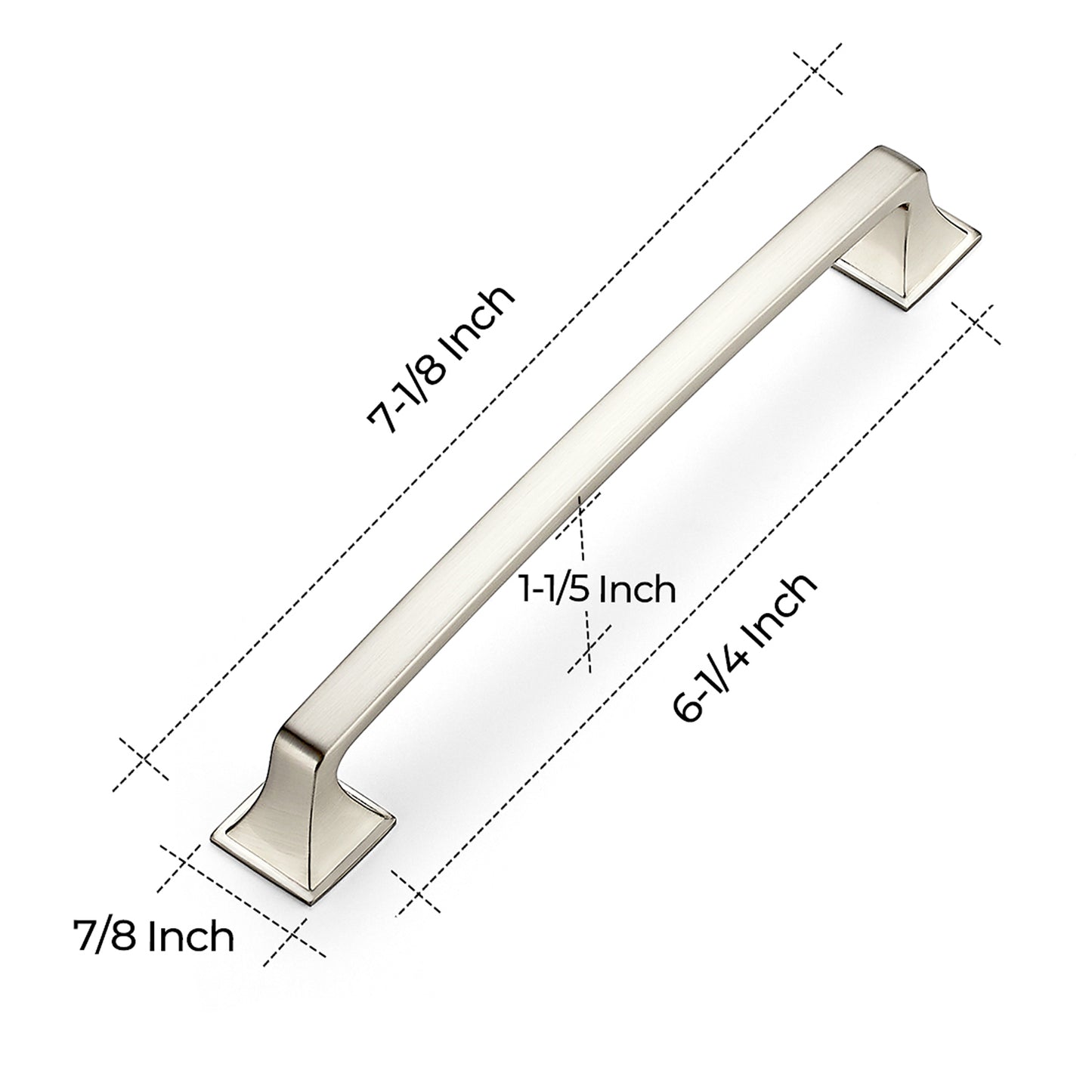 Ravinte Solid Big Square Foot Cabinet Pulls Arch Pull Kitchen Cabinet Handles Drawer Pulls Kitchen Cabinet Hardware Flat Cabinet Drawer Handles