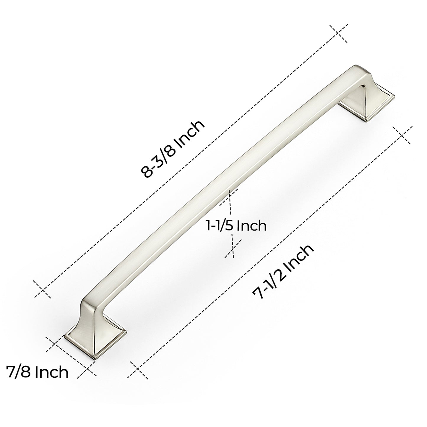 Ravinte Solid Big Square Foot Cabinet Pulls Arch Pull Kitchen Cabinet Handles Drawer Pulls Kitchen Cabinet Hardware Flat Cabinet Drawer Handles