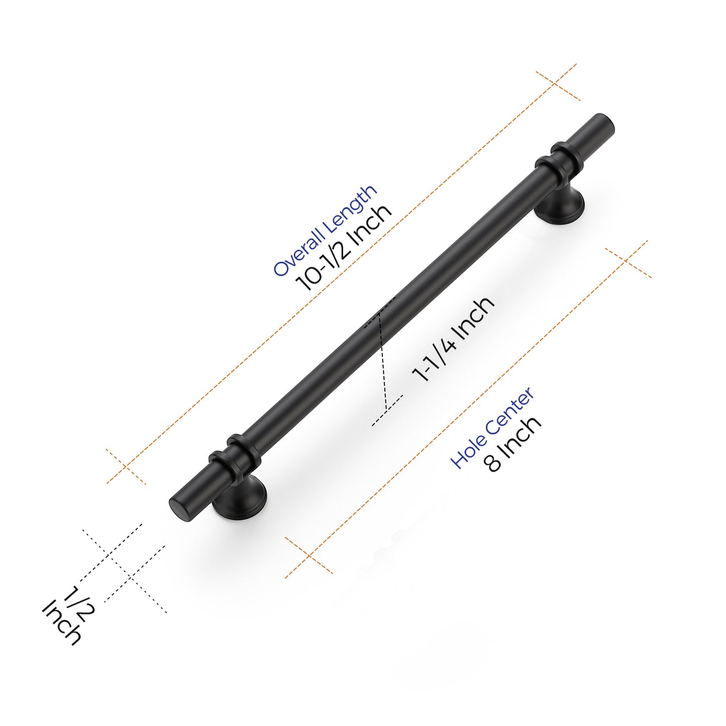 Ravinte Cabinet Pulls Kitchen Cupboard Handles with Round Base Matte Black Drawer Pulls Cabinet Handles