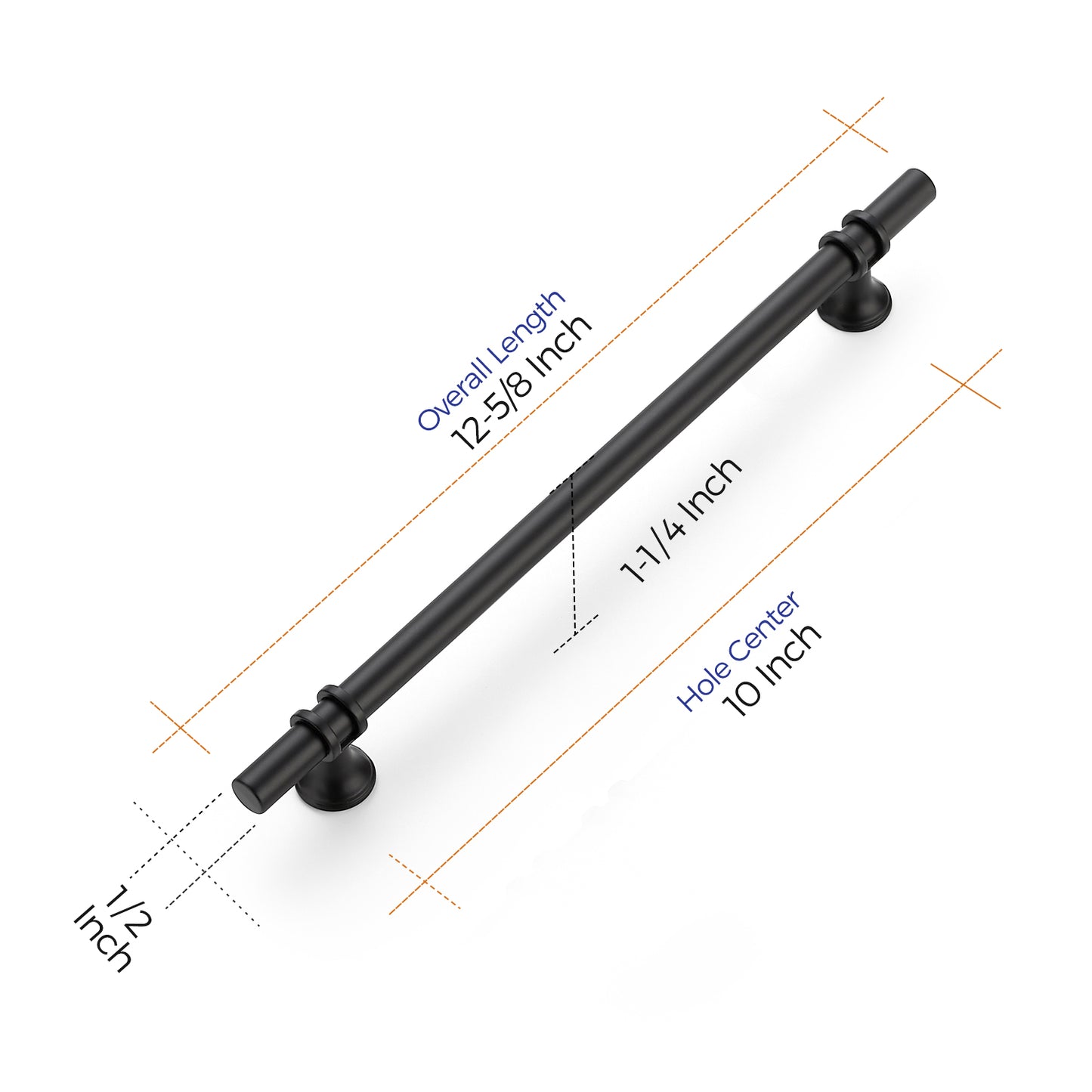 Ravinte Cabinet Pulls Kitchen Cupboard Handles with Round Base Matte Black Drawer Pulls Cabinet Handles