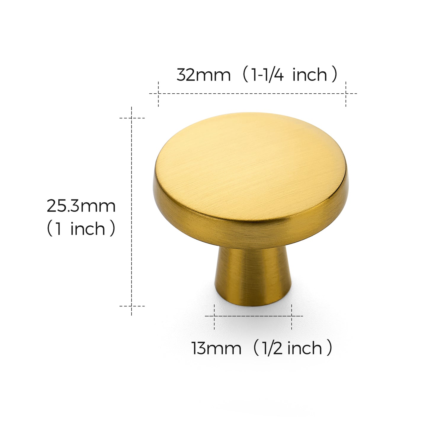 Ravinte Drawer Pulls 1-1/4 Inch Kitchen Cabinet Knobs Solid Round Dresser Drawer Knobs Dresser Knobs Simple Cabinet Hardware for Cupboard Drawer Pulls…