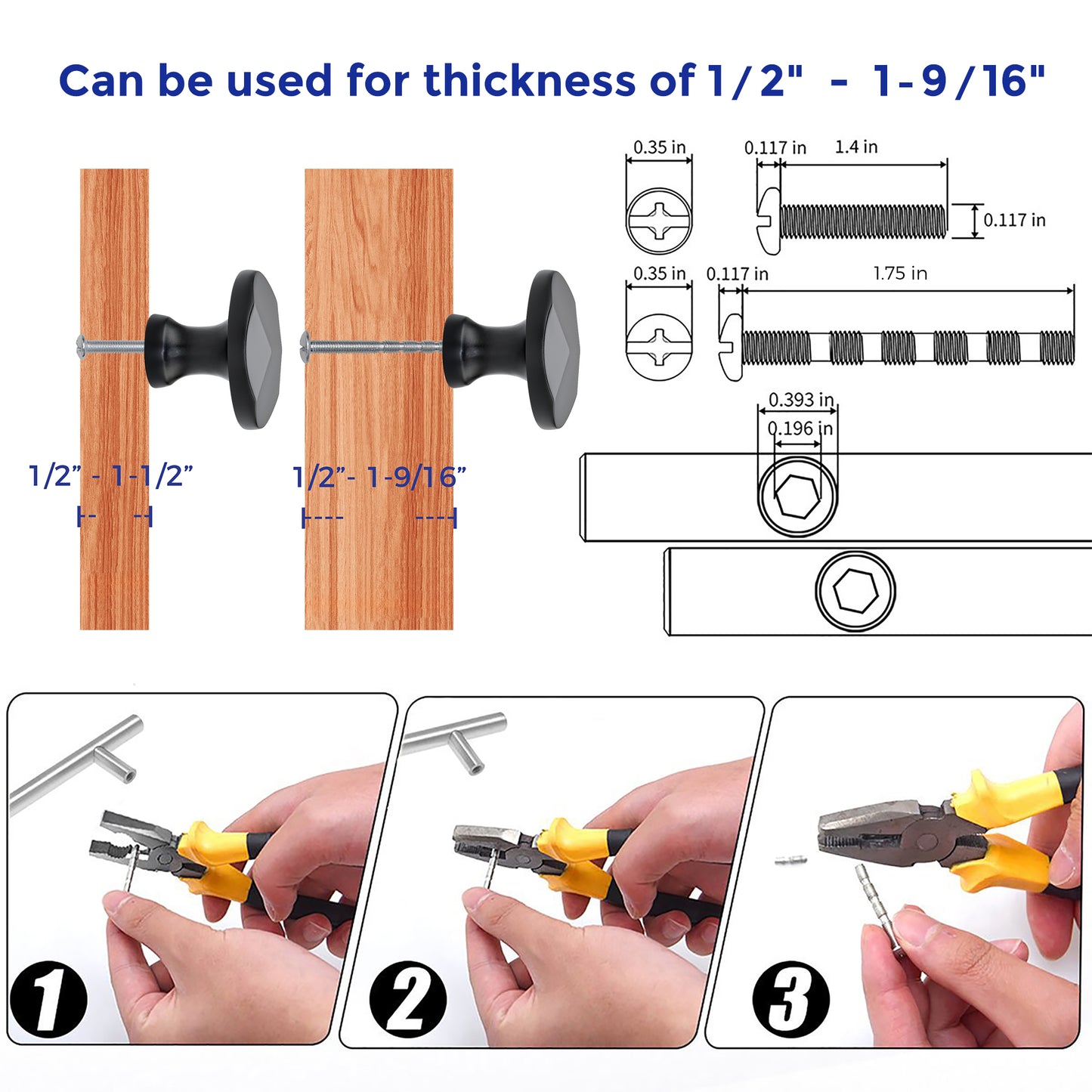 Ravinte Round Cabinet Hardware Knobs,Solid Zinc Alloy Single Hole Drawer Pulls Dresser Knobs for Kitchen,Bathroom Furniture