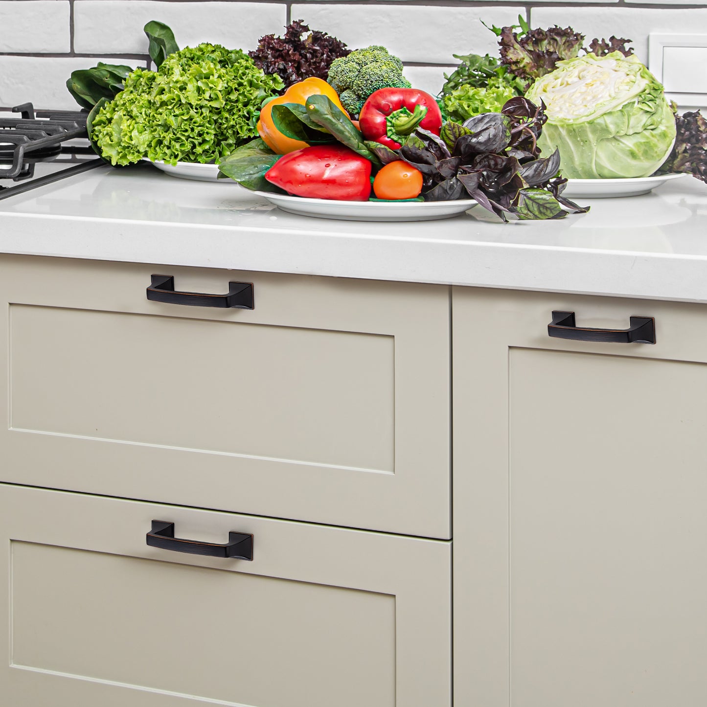 Ravinte Solid 3 Inch Big Square Foot Cabinet Pulls Oil Rubbed Bronze Arch Pull Kitchen Cabinet Handles Drawer Pulls Kitchen Cabinet Hardware Bronze Cabinet Drawer Handles