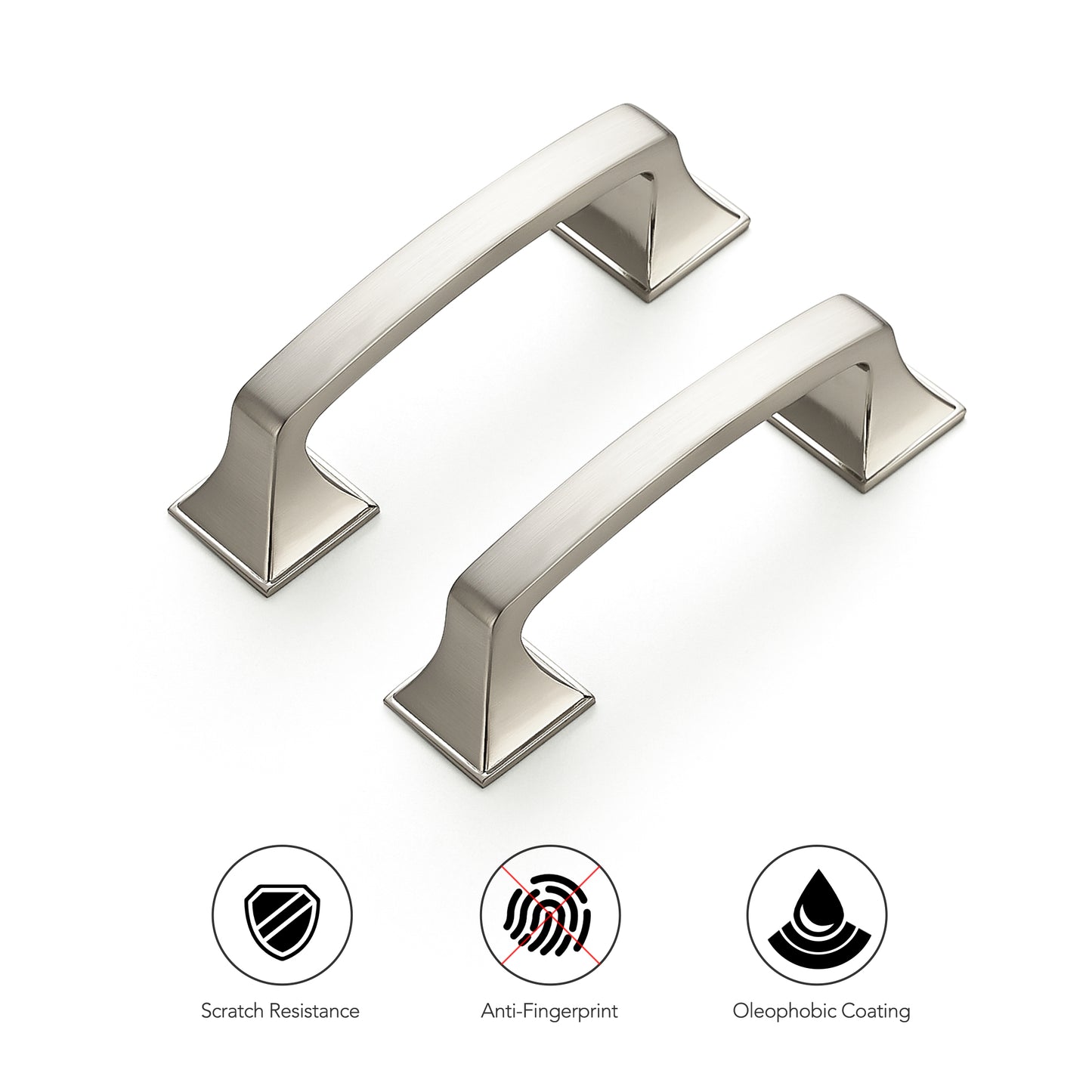 Ravinte Solid Big Square Foot Cabinet Pulls Arch Pull Kitchen Cabinet Handles Drawer Pulls Kitchen Cabinet Hardware Flat Cabinet Drawer Handles