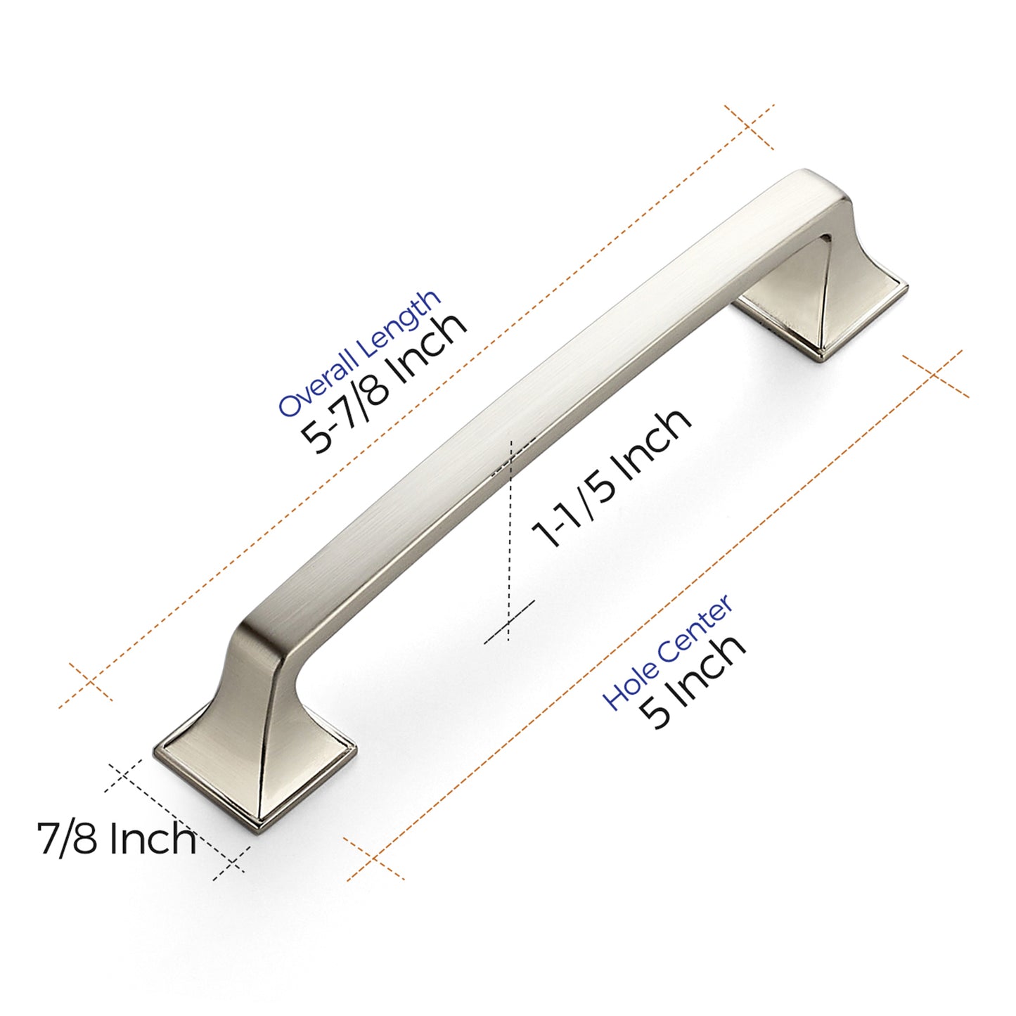 Ravinte Solid Big Square Foot Cabinet Pulls Arch Pull Kitchen Cabinet Handles Drawer Pulls Kitchen Cabinet Hardware Flat Cabinet Drawer Handles