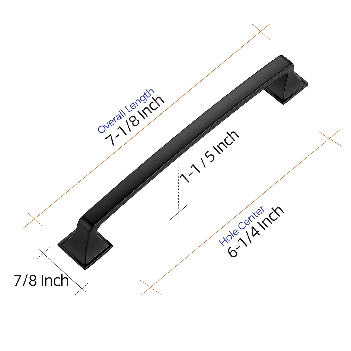 Ravinte Solid Big Square Foot Cabinet Pulls Arch Pull Kitchen Cabinet Handles Drawer Pulls Kitchen Cabinet Hardware Flat Cabinet Drawer Handles