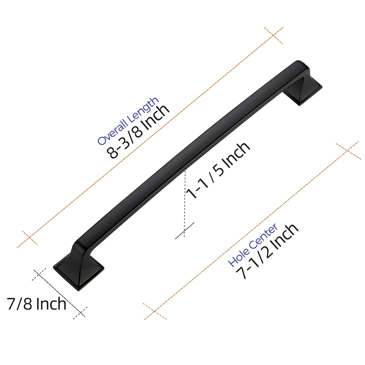 Ravinte Solid Big Square Foot Cabinet Pulls Arch Pull Kitchen Cabinet Handles Drawer Pulls Kitchen Cabinet Hardware Flat Cabinet Drawer Handles
