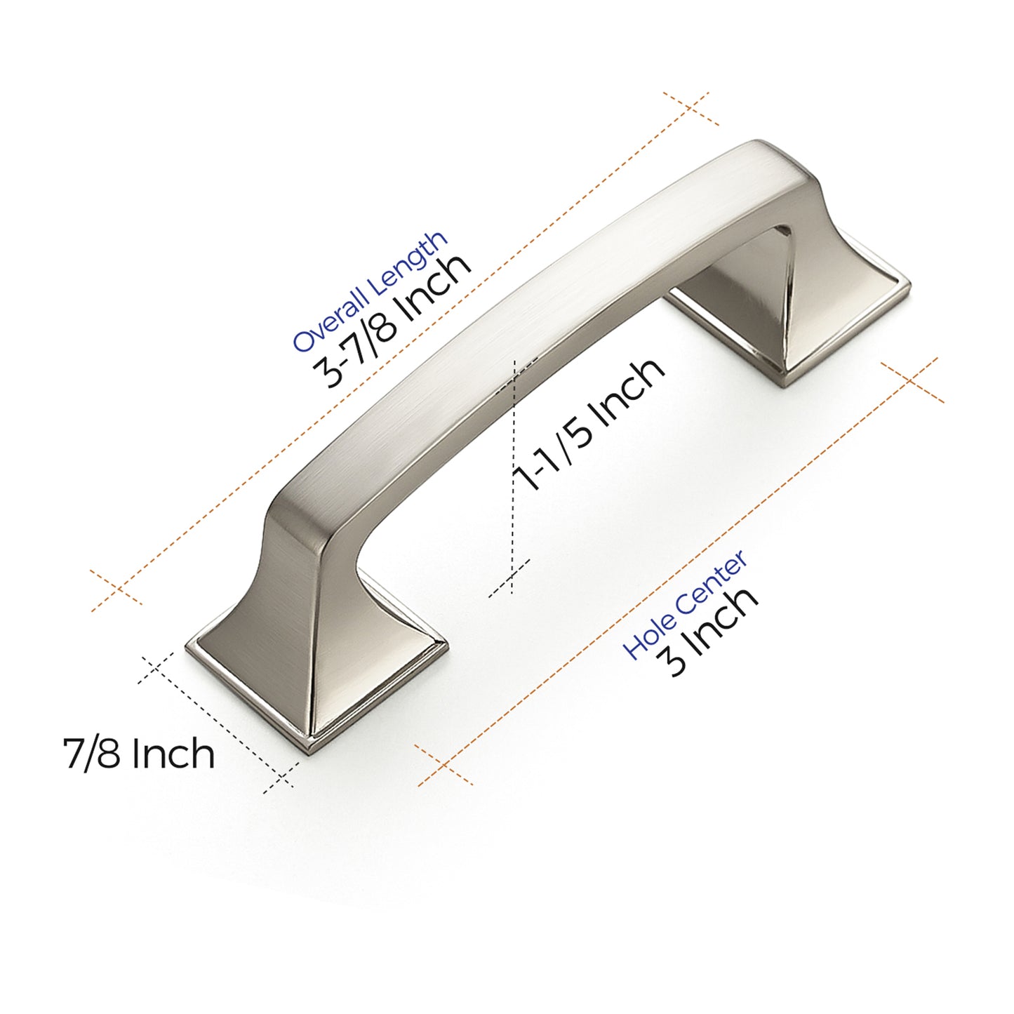Ravinte Solid Big Square Foot Cabinet Pulls Arch Pull Kitchen Cabinet Handles Drawer Pulls Kitchen Cabinet Hardware Flat Cabinet Drawer Handles