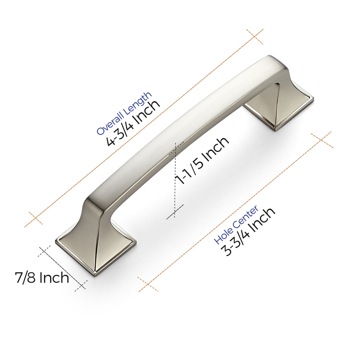 Ravinte Solid Big Square Foot Cabinet Pulls Arch Pull Kitchen Cabinet Handles Drawer Pulls Kitchen Cabinet Hardware Flat Cabinet Drawer Handles