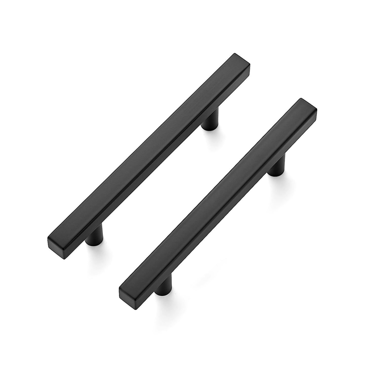 Ravinte 6'' Square Cabinet Pulls Matte Black Stainless Steel Kitchen Drawer Pulls Cabinet Handles 6”Length, 3-3/4” Hole Center…