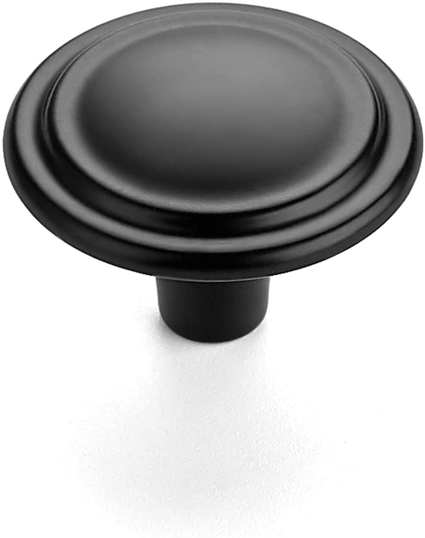 dresser knobs black Liberty 10-Pack Garrett 1-1/4 in. (32 mm) Classic Matte Black Round Cabinet Knobs P50154L-FB-U1