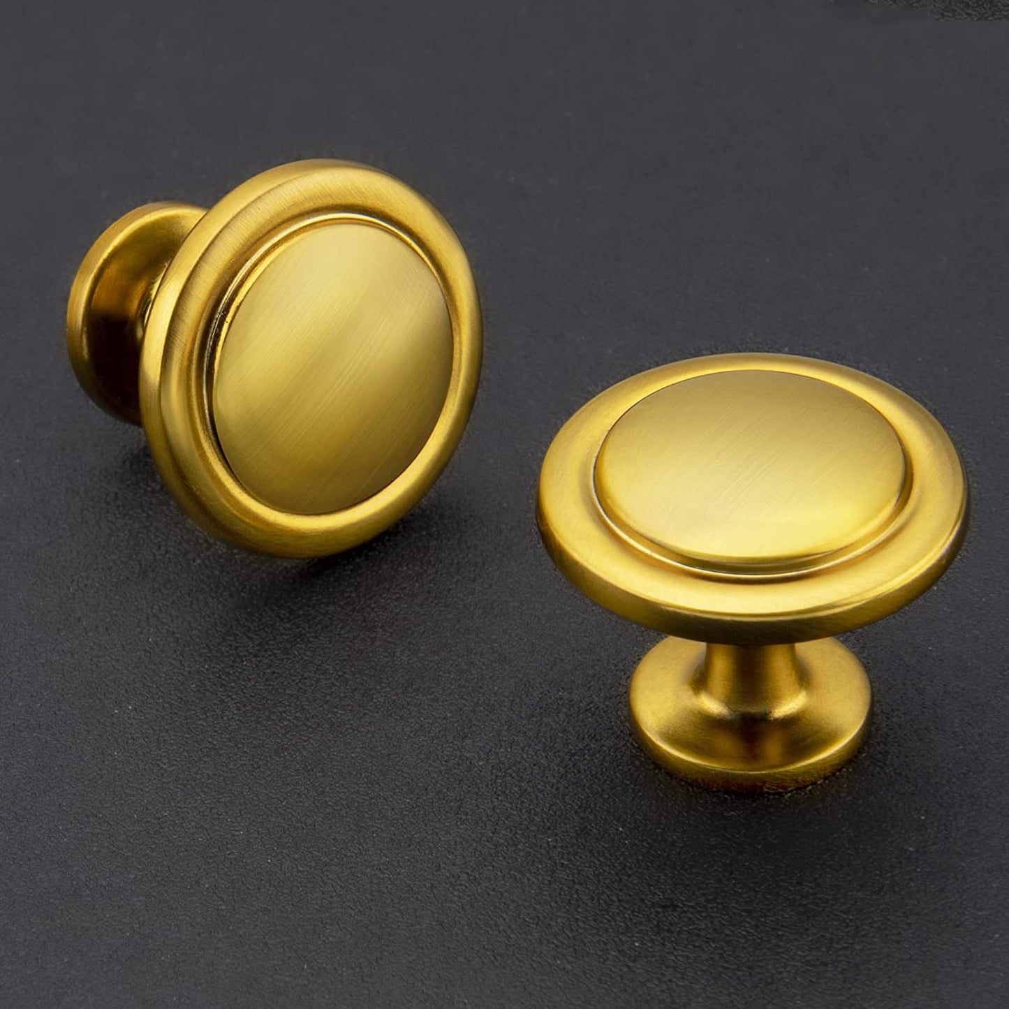 Ravinte 1-1/4 inch Kitchen Cabinet Knobs Drawer Knobs Dresser Knobs Matte Black Zinc Knobs Drawer Pulls Door Knobs Dresser Drawer Handles Knobs for Dresser Drawers