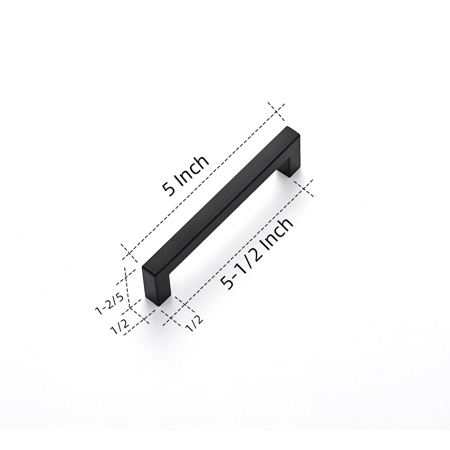 Ravinte 25 Pack 5 Inch Kitchen Square Cabinet Handles Matte Black Cabinet Pulls Black Drawer Pulls Kitchen Cabinet Hardware Kitchen Handles for Cabinets Cupboard Handles Drawer Handles