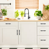 Ravinte  Cabinet Pulls Kitchen Cupboard Handles with Round Base Matte Black Drawer Pulls Cabinet Handles