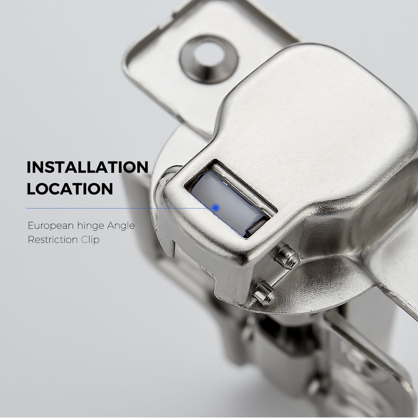86 Degree Angle Restriction Hinge Clip for Ravinte Europen Soft Close Cabinet Door Hinges Kitchen Cabinet Angle Reduction Clip