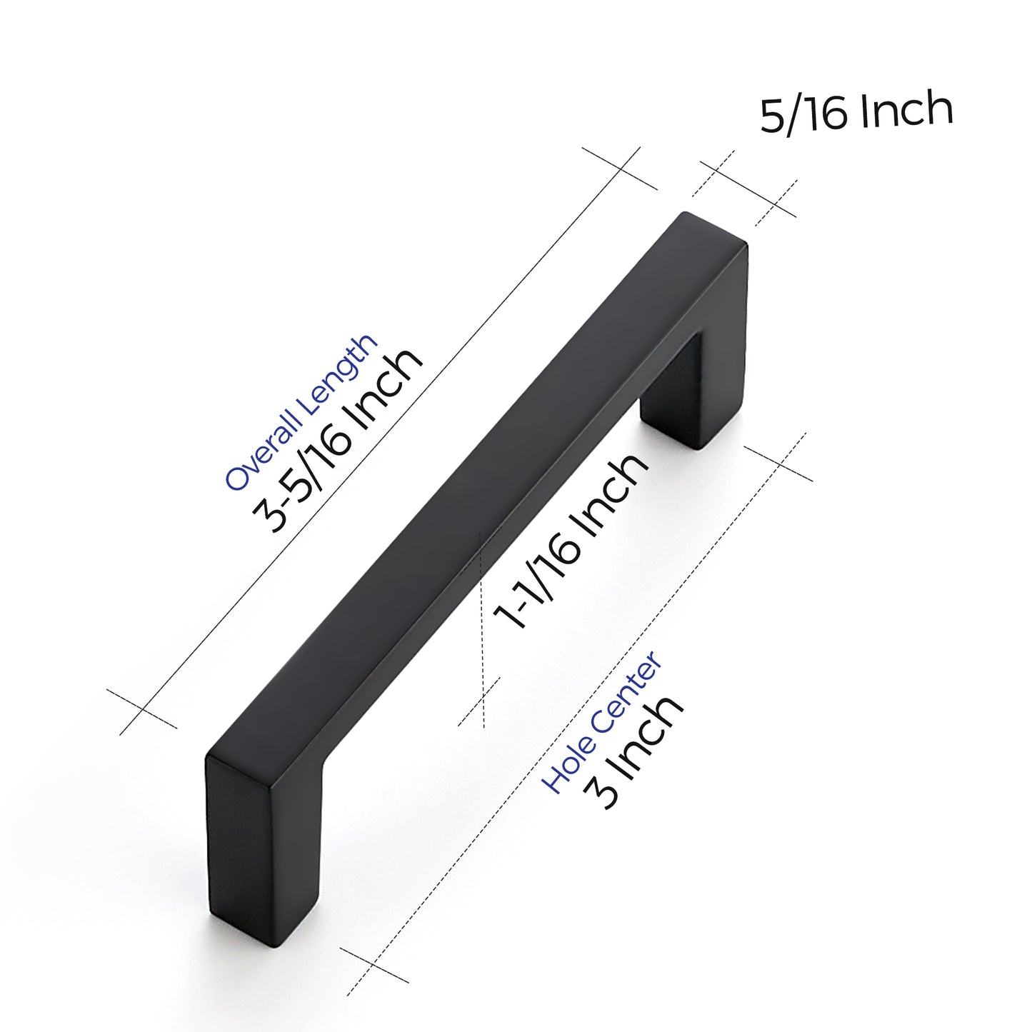 Ravinte Matte Black Cabinet Pulls Slim Kitchen Cabinet Handles Drawer Pulls Kitchen Drawer Handles Cabinet Hardware Square Kitchen Cabinets Cupboard Pulls