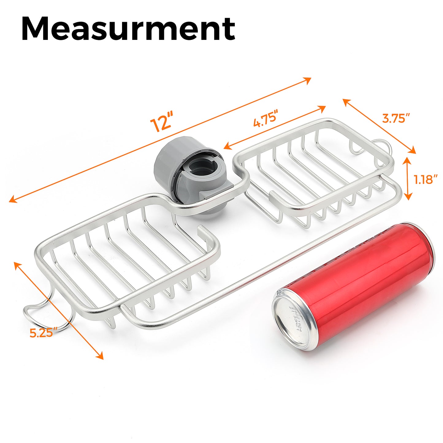 Ravinte Sponge Holder for Kitchen Sink, Hanging Drain Sink Sponge Holder Over Facuet Sponge Holder Sink Caddy Faucet Rack for Kitchen Sink Organizer and Bathroom Shower Rack