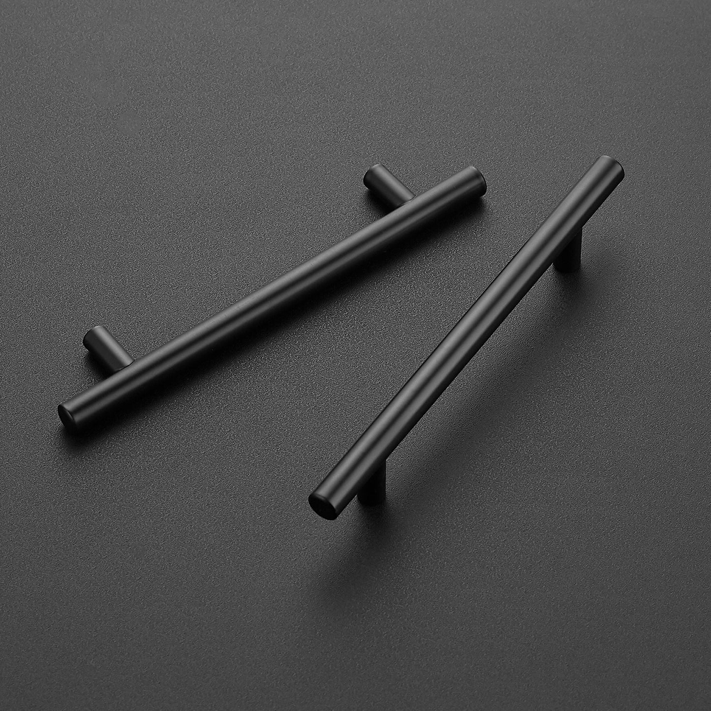 25 Pack 7.38'' Cabinet Pulls Matte Black Stainless Steel Kitchen Cupboard Handles Cabinet Handles 7.38'' Length, 5'' Hole Center