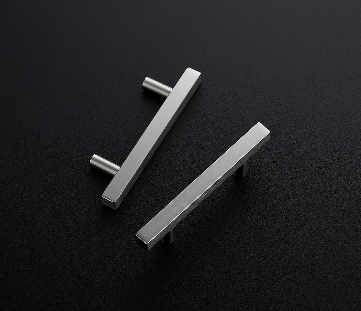 Ravinte 6'' Square Cabinet Pulls Matte Black Stainless Steel Kitchen Drawer Pulls Cabinet Handles 6”Length, 3-3/4” Hole Center…