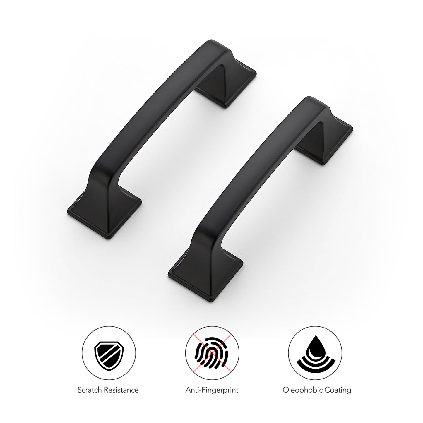Ravinte Solid Big Square Foot Cabinet Pulls Arch Pull Kitchen Cabinet Handles Drawer Pulls Kitchen Cabinet Hardware Flat Cabinet Drawer Handles