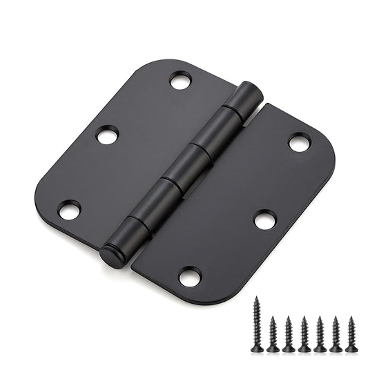 Ravinte Door Hinges 3 ½"x 3 ½" Door Hardware Controls Rounded 5/8" Radius Corners Interior Door Hinges, Steel Bifold Residential Standard  Hinges 3.8" for Interior Doors.