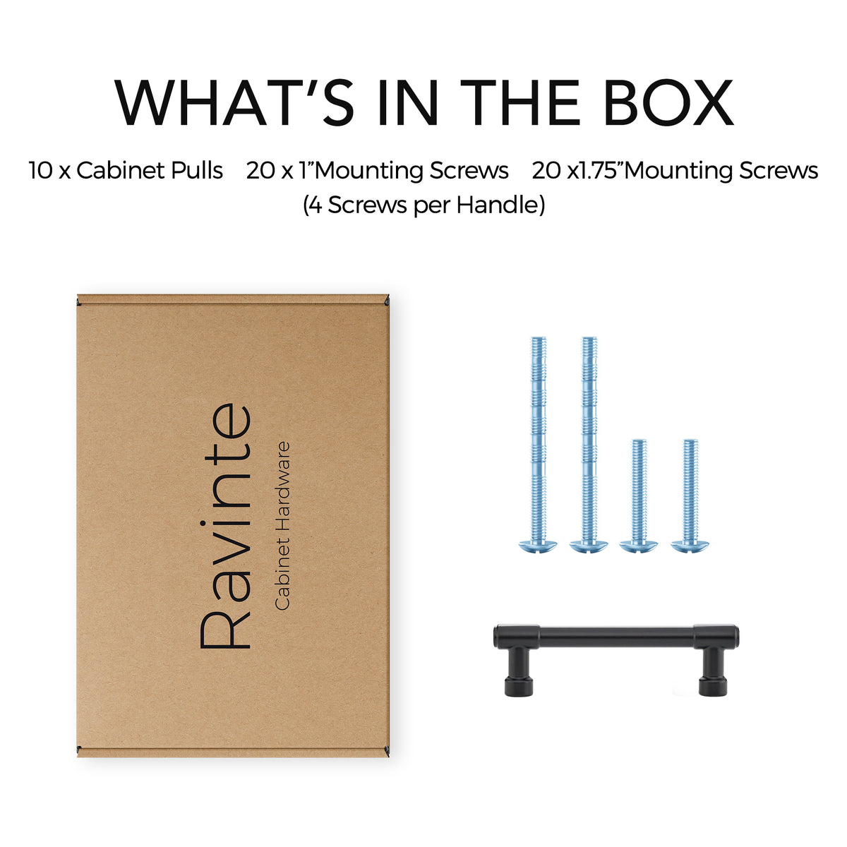 Ravinte Kitchen Pulls Cabinet Handles | Solid Zinc Alloy, Round T-Bar Shape, Screws Included, Dresser Handles, Cabinet Drawer Pulls, for Kitchen Cupboard Hardware