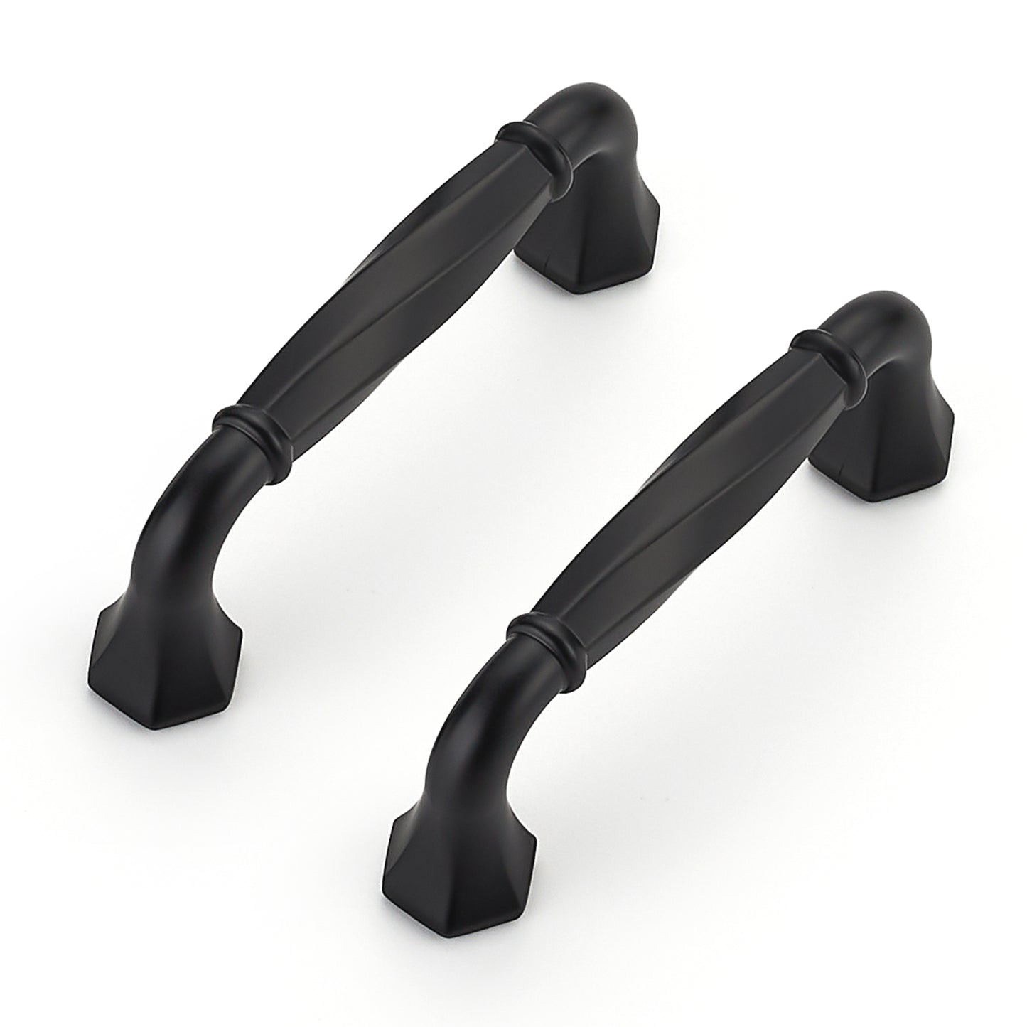 Ravinte Zinc Alloy Cabinet Handles, Pulls| Solid Zinc Alloy, Polygonal Base Hides Scratches, Easy to Install, Individual Wrapped, Cabinet Hardware for Cupboard Dresser