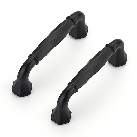 Ravinte Zinc Alloy Cabinet Handles, Pulls| Solid Zinc Alloy, Polygonal Base Hides Scratches, Easy to Install, Individual Wrapped, Cabinet Hardware for Cupboard Dresser