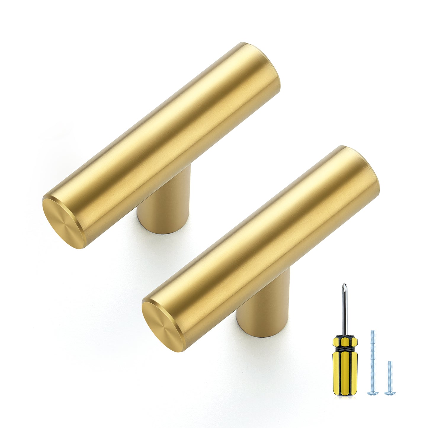 Ravinte Cabinet Handles,Round T Pulls | with Screwdriver, Stainless Steel Pulls, Smooth Edges, Round Shape, for Dresser Drawer Cupboard Handles