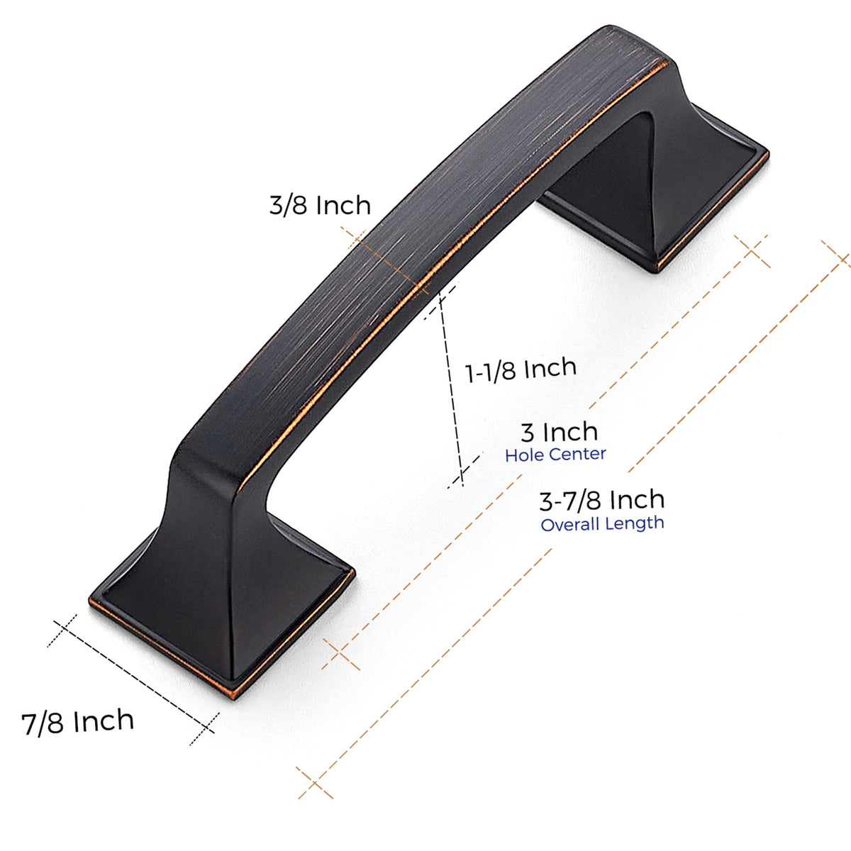 Amerock | Cabinet Cup Pull | Oil Rubbed Bronze | 2-1/2 inch (64 mm Amerock | Cabinet Cup Pull | Oil Rubbed Bronze | 2-1/2 inch (64 mm