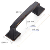 Ravinte Solid 3 Inch Big Square Foot Cabinet Pulls Oil Rubbed Bronze Arch Pull Kitchen Cabinet Handles Drawer Pulls Kitchen Cabinet Hardware Bronze Cabinet Drawer Handles