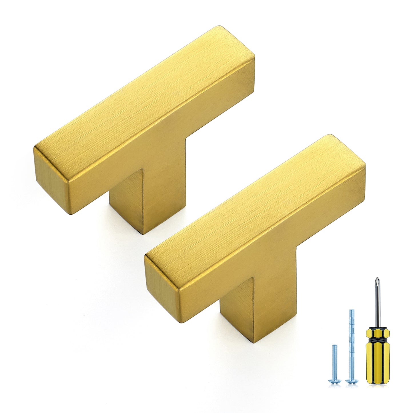 Ravinte Square Pulls Cabinet Handles | Stainless Steel Pull Feel, Square Bar Grip, Smooth Touch, Screwdriver Included, For Cupboards, Drawers, Dressers, Cabinets