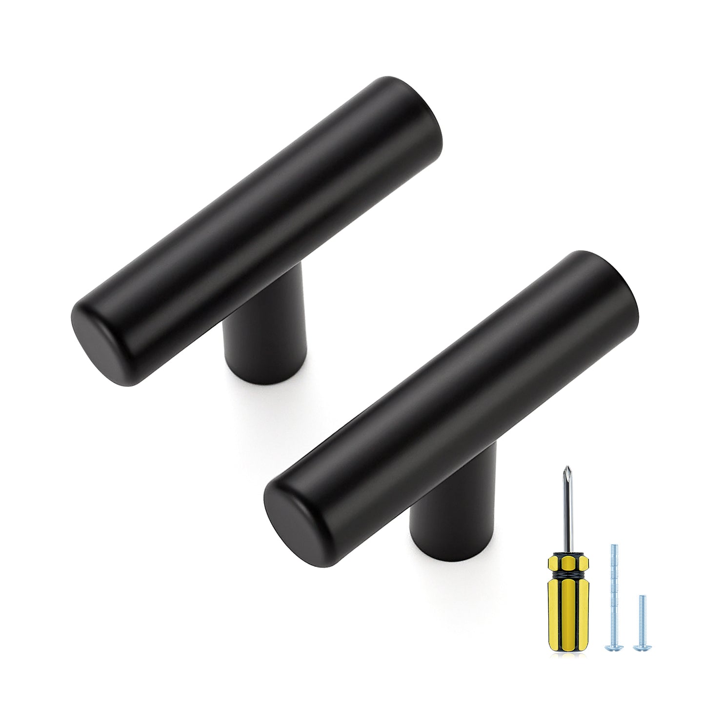 Ravinte Cabinet Handles,Round T Pulls | with Screwdriver, Stainless Steel Pulls, Smooth Edges, Round Shape, for Dresser Drawer Cupboard Handles