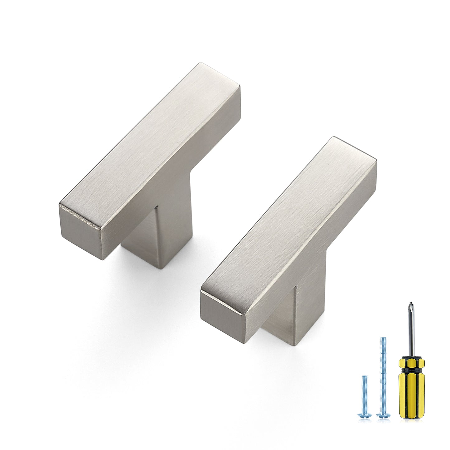 Ravinte Square Pulls Cabinet Handles | Stainless Steel Pull Feel, Square Bar Grip, Smooth Touch, Screwdriver Included, For Cupboards, Drawers, Dressers, Cabinets