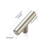 10 Pack 2 inch Cabinet Pulls Brushed Nickel Stainless Steel Kitchen Cupboard Handles Cabinet Handles 2”Length