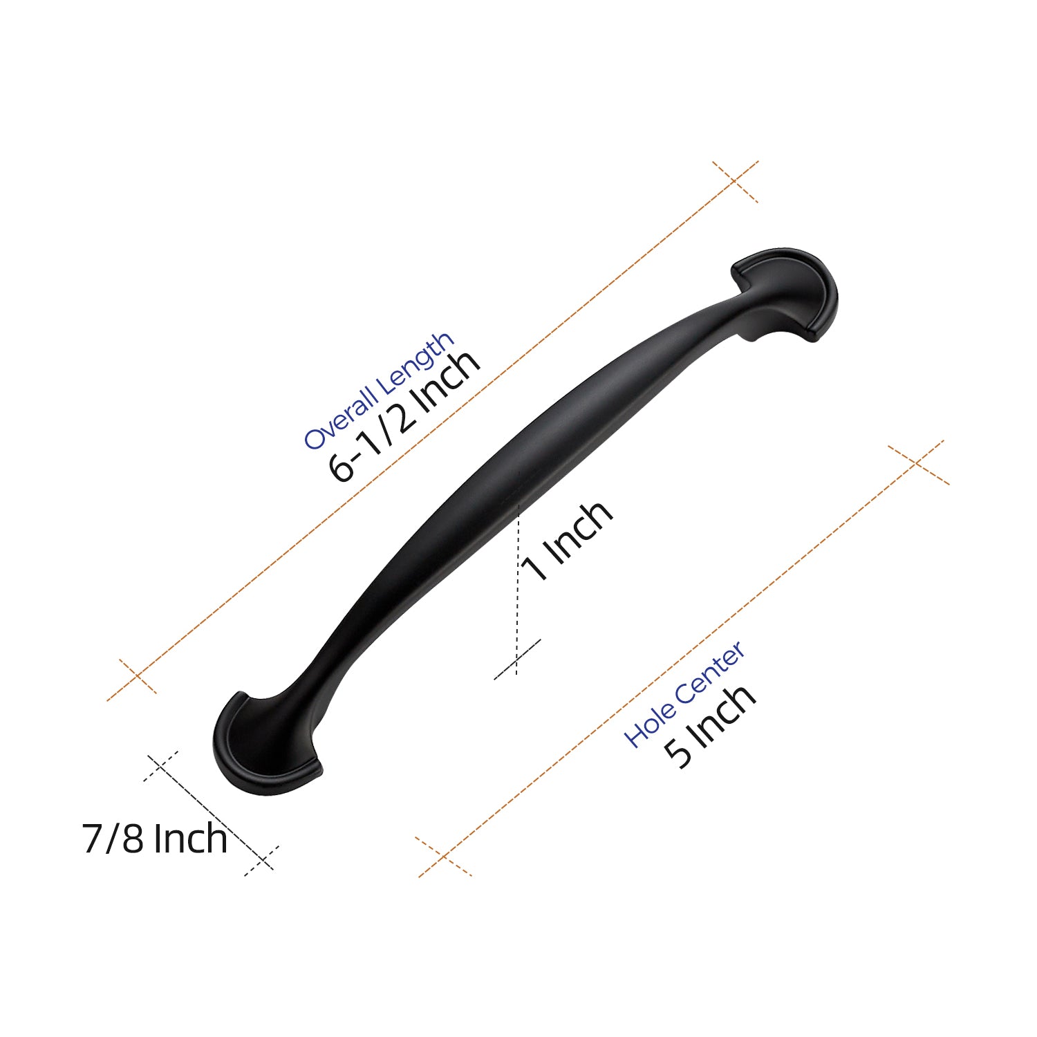 Soft Rounded Handles Ravinte Solid Rounded Foot Arch Kitchen Cabinet Handles Matte Black Cu