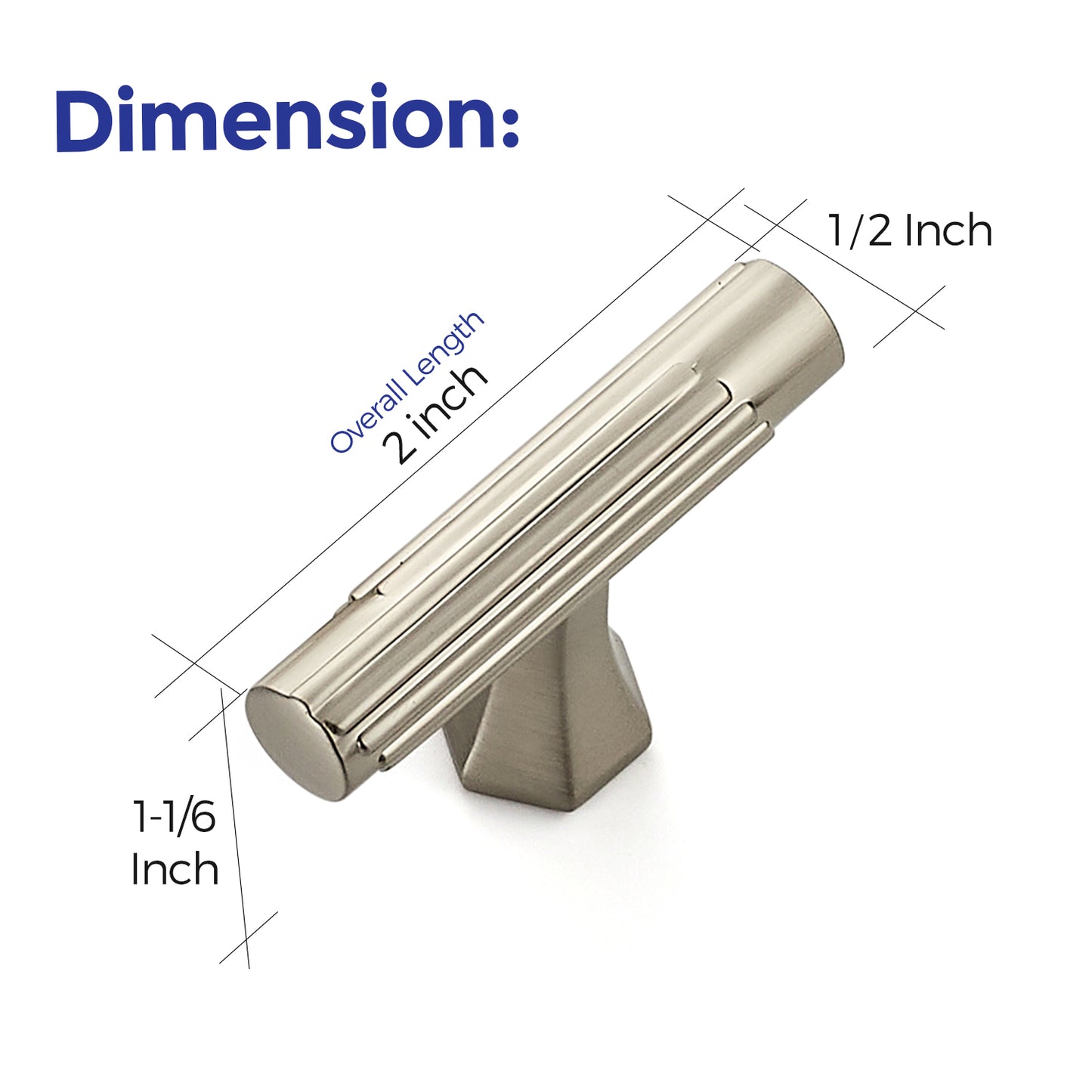 Ravinte Solid Zinc Cabinet Handles,Pulls| Solid Zinc Alloy, Easy to Install, Polygonal Base Hides Scratches, Individual Wrapped, Cabinet Hardware for Cupboard Dresser