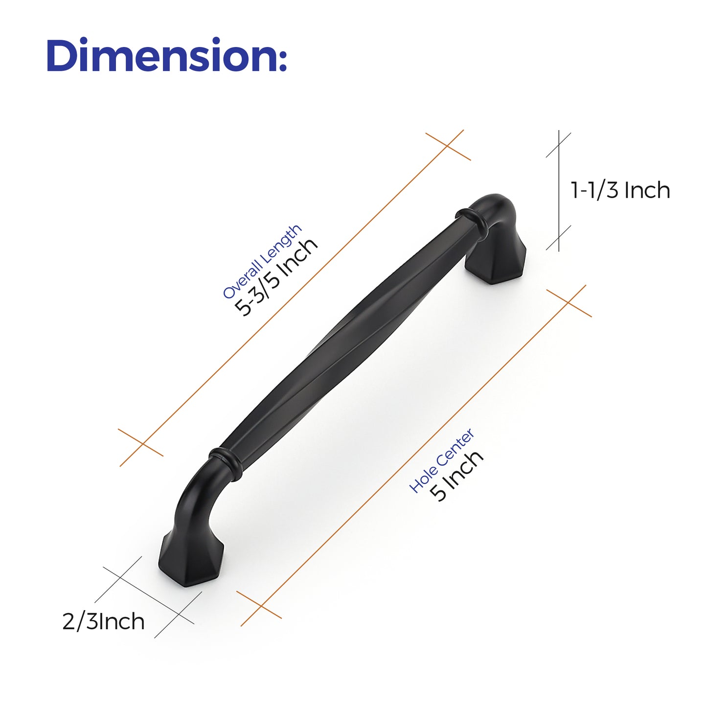 Ravinte Zinc Alloy Cabinet Handles, Pulls| Solid Zinc Alloy, Polygonal Base Hides Scratches, Easy to Install, Individual Wrapped, Cabinet Hardware for Cupboard Dresser