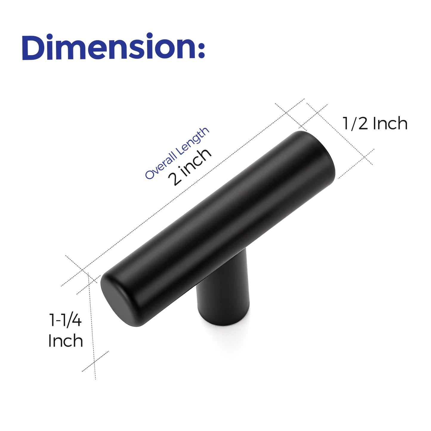 Ravinte Cabinet Handles,Round T Pulls | with Screwdriver, Stainless Steel Pulls, Smooth Edges, Round Shape, for Dresser Drawer Cupboard Handles