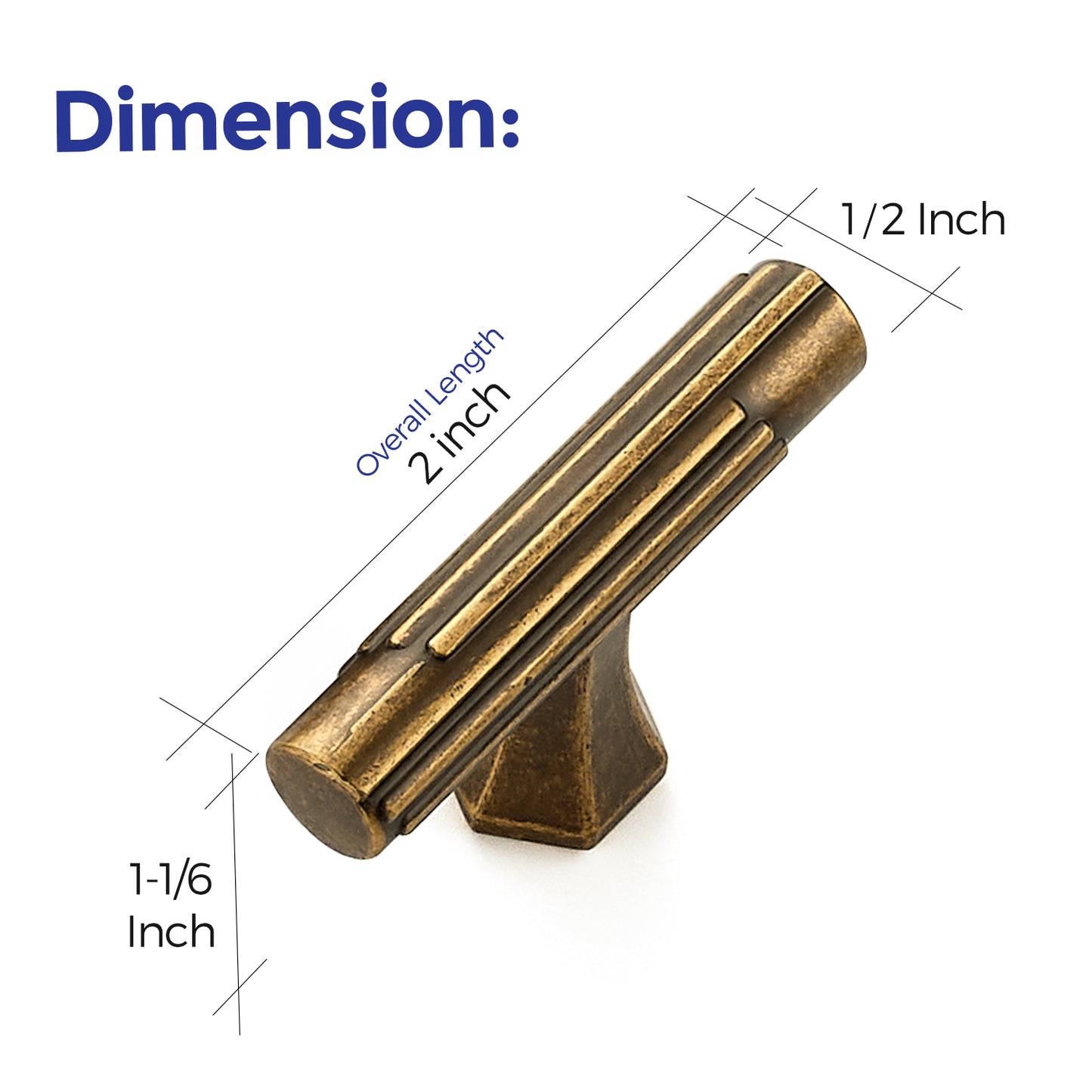 Ravinte Solid Zinc Cabinet Handles,Pulls| Solid Zinc Alloy, Easy to Install, Polygonal Base Hides Scratches, Individual Wrapped, Cabinet Hardware for Cupboard Dresser