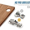 Ravinte 30 Pack Soft Close Hidden Hinges Surface Mount Kitchen Cabinet Hinges, No Pre-drilled Heavy Duty for Kitchen Cabinet Cupboard Door