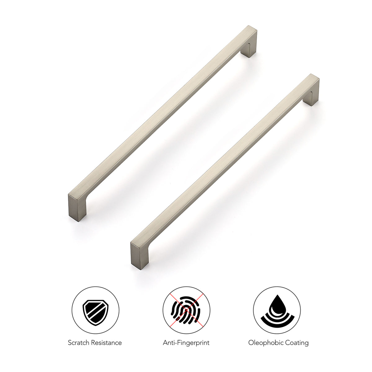 Ravinte Square & Solid Cabinet Handles|Solid Zinc, Modern Style, Screws Included, Drawer Pulls Fit Kitchen Cabinets Hardware & Dresser