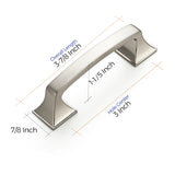 Ravinte Solid  Big Square Foot Cabinet Pulls  Arch Pull Kitchen Cabinet Handles Drawer Pulls Kitchen Cabinet Hardware Flat Cabinet Drawer Handles