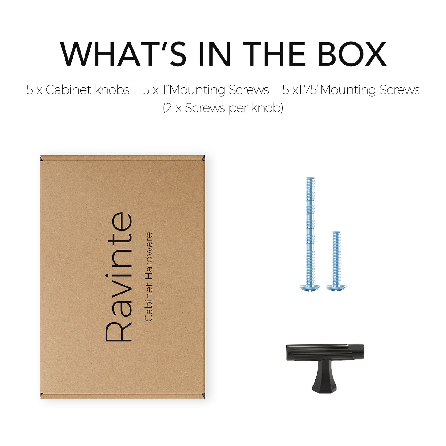 Ravinte Solid Zinc Cabinet Handles,Pulls| Solid Zinc Alloy, Easy to Install, Polygonal Base Hides Scratches, Individual Wrapped, Cabinet Hardware for Cupboard Dresser