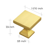 Ravinte Square Brushed Brass knobs Cabinet Kitchen Hardware Dresser Drawers Cabinet Door Knobs with Screwdriver