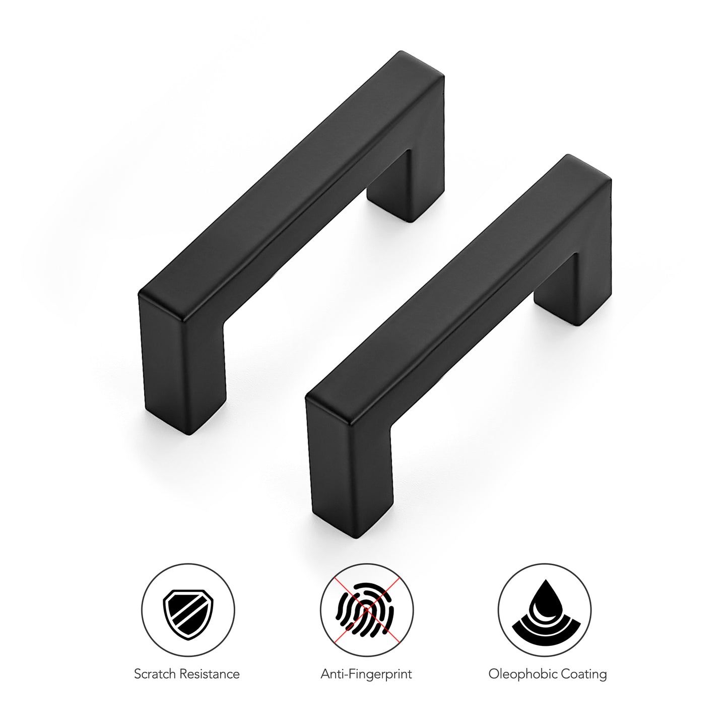 Ravinte Square Pulls Cabinet Handles | Stainless Steel Pull Feel, Square Bar Grip, Smooth Touch, Screwdriver Included, For Cupboards, Drawers, Dressers, Cabinets
