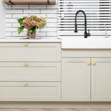 Ravinte Square Brushed Brass knobs Cabinet Kitchen Hardware Dresser Drawers Cabinet Door Knobs with Screwdriver