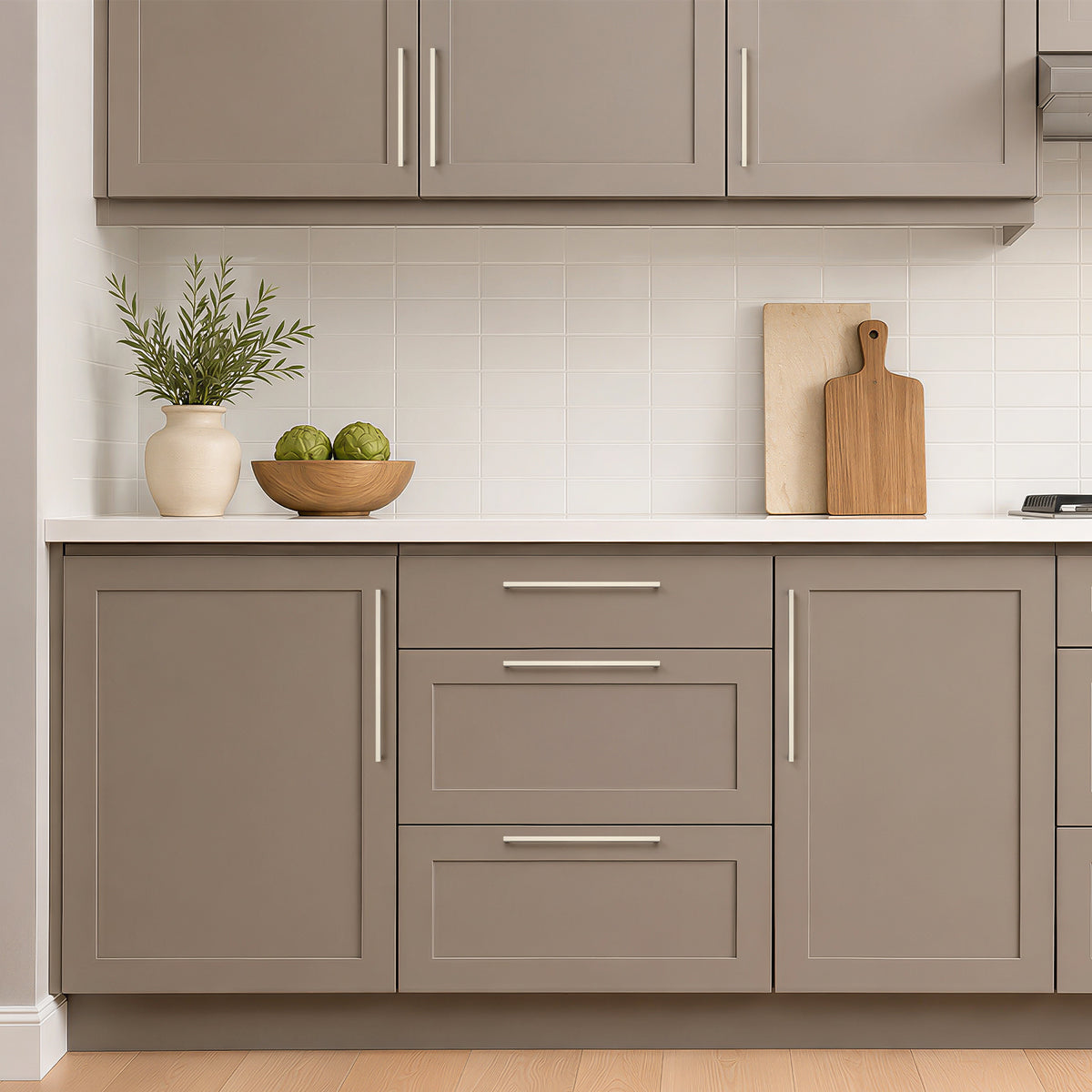 Ravinte Square & Solid Cabinet Handles|Solid Zinc, Modern Style, Screws Included, Drawer Pulls Fit Kitchen Cabinets Hardware & Dresser