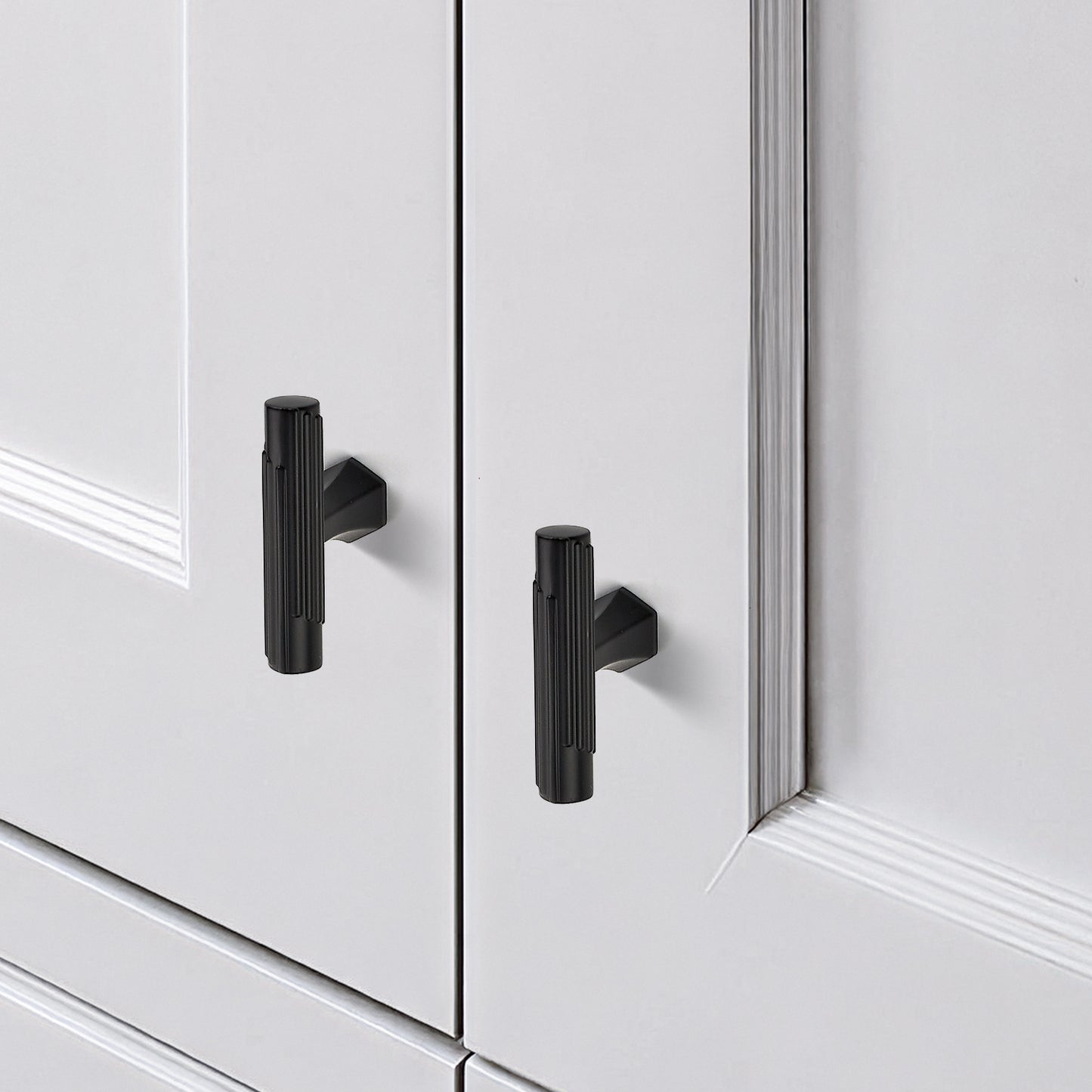 Ravinte Solid Zinc Cabinet Handles,Pulls| Solid Zinc Alloy, Easy to Install, Polygonal Base Hides Scratches, Individual Wrapped, Cabinet Hardware for Cupboard Dresser