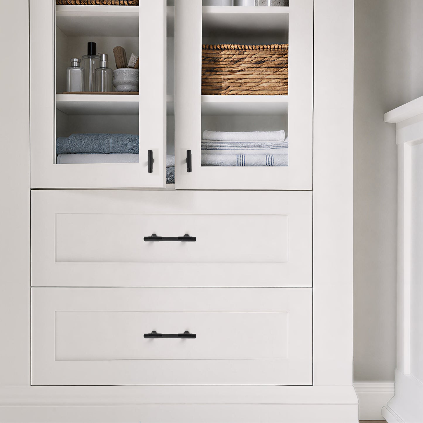 Ravinte Solid Zinc Cabinet Handles,Pulls| Solid Zinc Alloy, Easy to Install, Polygonal Base Hides Scratches, Individual Wrapped, Cabinet Hardware for Cupboard Dresser